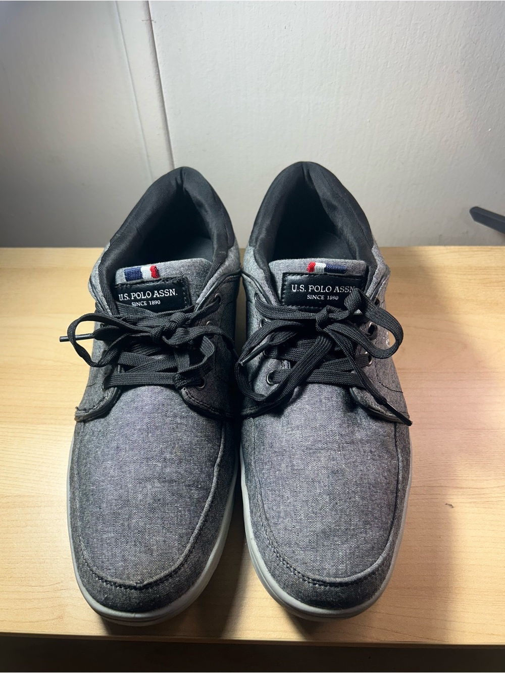 U.S. Polo Assn. Men’s Gray Slip-On Style Lace-Up Loafers
